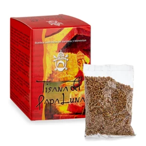 Caja de Tisana del Papa Luna en formato granel con mezcla de semillas y raíces