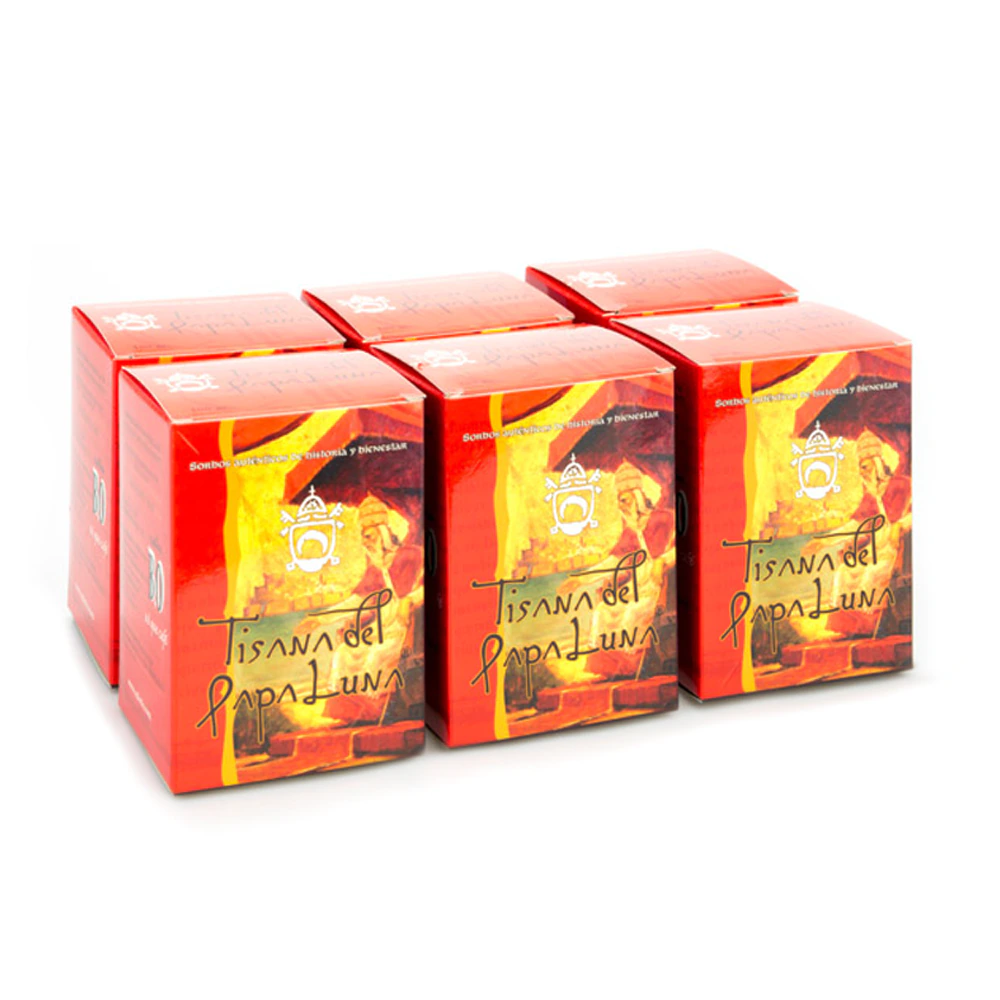 Pack de cajas de Tisana del Papa Luna en formato granel